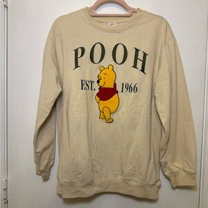 Disney Cream Pooh Crewneck Sweater
